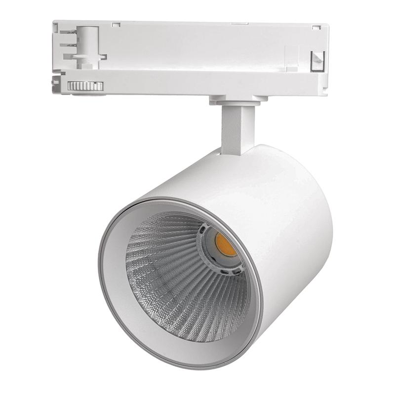 светильник светодиодный трековый на шинопровод 40вт 3500-3600лм 4000к 36град. бел. 3ф tr reflex с функцией выбора мощности feron 52058 от BTSprom.by