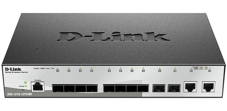 коммутатор управляемый dgs-1210-12ts/me/b1a 2g 10sfp d-link 1365950 от BTSprom.by