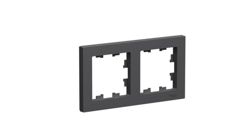 рамка 2-пост. atlasdesign универс. базальт se atn001402 от BTSprom.by