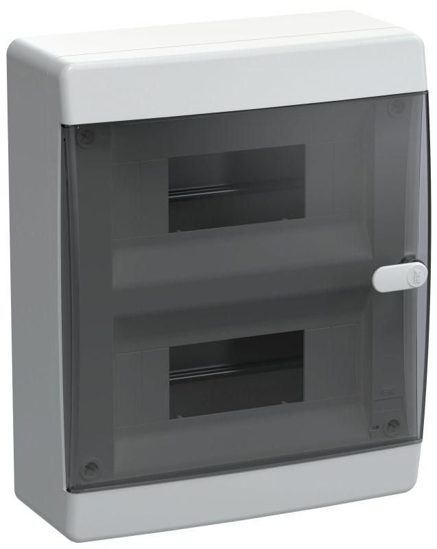 корпус щрн-п-18 union compact ip41 черн. прозр. дверь пластик. iek uic-kp12-n-18-41-k01 от BTSprom.by