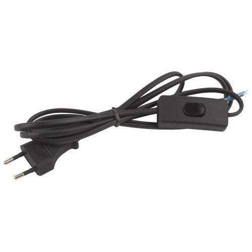 шнур для бра 1.8м шввп 2х0.5 черн. ux-шввп-s-1.8m-b эра б0044072 от BTSprom.by
