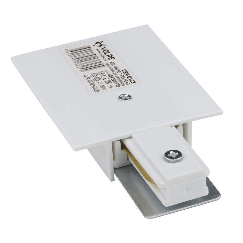 ввод питания для шинопровода ubx-q123 r01 white 1 polybag типа r однофазный бел. volpe ul-00007379 от BTSprom.by
