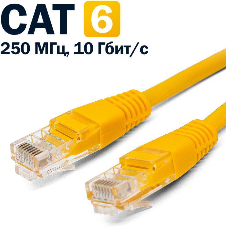 патч-корд u/utp кат.6 26 awg (7х0.16мм) чистая медь lszh 3м желт. filum fl-u6-c-lszh-3m-y от BTSprom.by