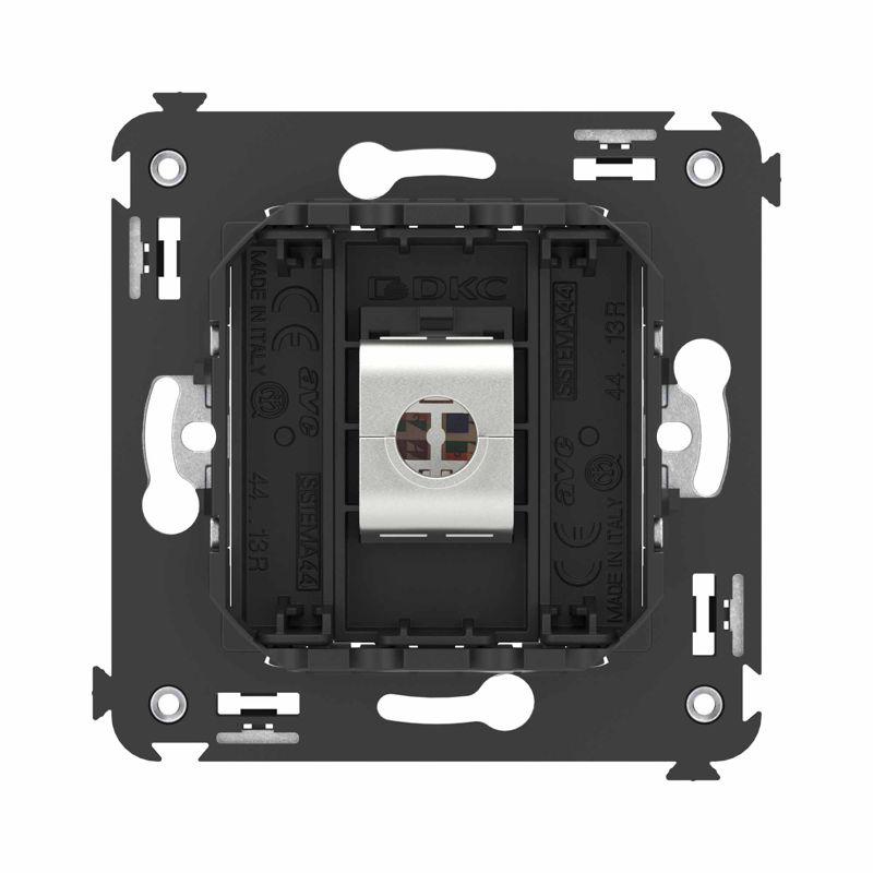  Розетка компьютерная 1-м СП Avanti "Черный матовый" RJ45 кат.6 без шторок экранир. механизм DKC 4412793 фото в каталоге от BTSprom.by