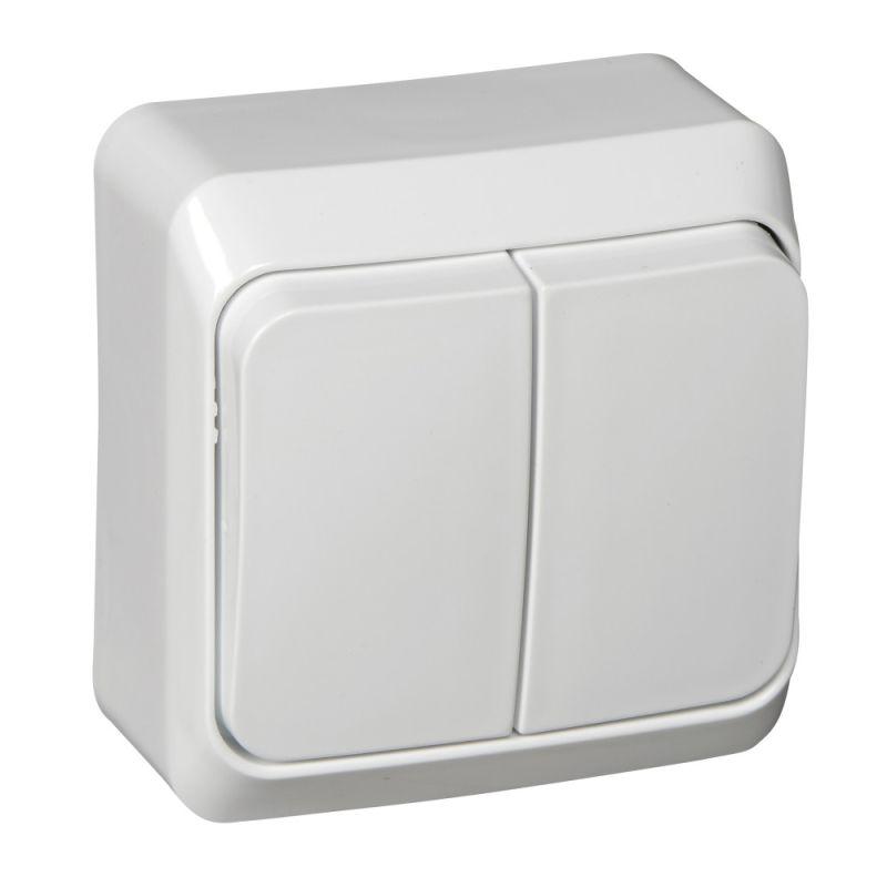 выключатель 2-кл. оп этюд 10а ip20 бел. se ba10-002b от BTSprom.by