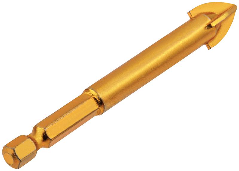  Сверло по кафелю 4 режущие кромки титан. покрытие U-хвостовик под биту 12х91мм FIT 35479 фото в каталоге от BTSprom.by