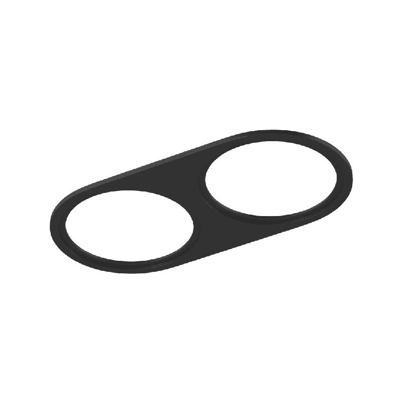 рамка двойная для серии combo 4 круглая черн. swg pro 00-00004193 от BTSprom.by