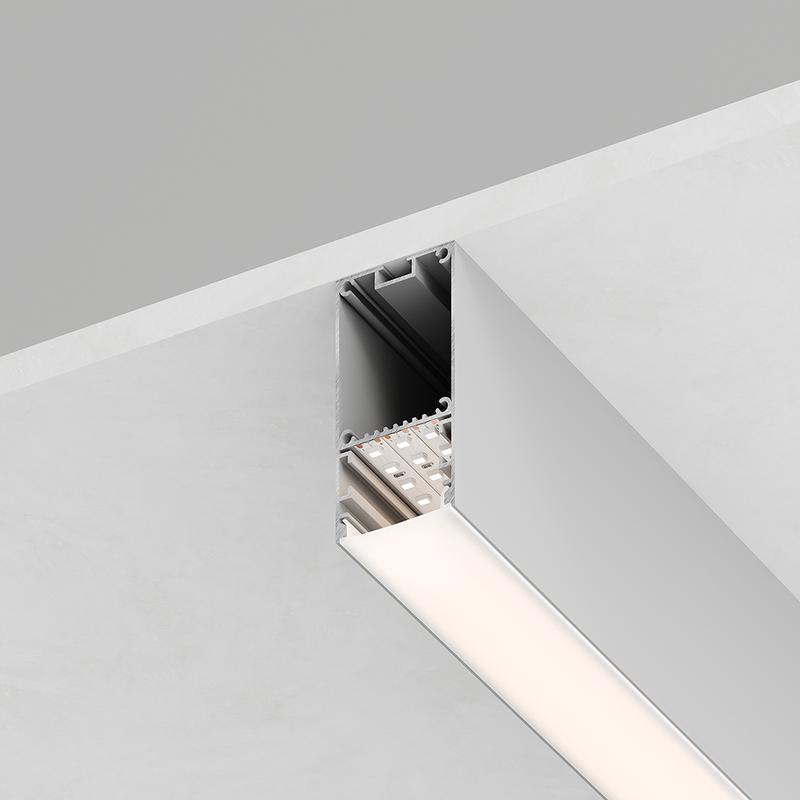 профиль алюминиевый cab267 накладной/подвесной 36х67 серебр. 2м (в компл 2 заглушки 4 крепежа) feron 10378 от BTSprom.by