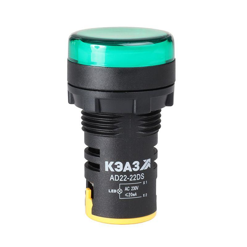 лампа ad22ds(led) матрица 22мм 230в зел. кэаз 238693 от BTSprom.by