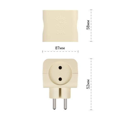 Разветвитель 4-м без заземл. 16А IP20 SP-4-I сл. кость Эра Б0008206 фото в каталоге от BTSprom.by