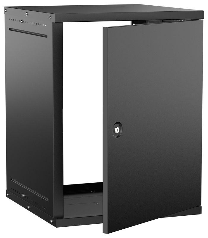 шкаф настенный 15u 600х600мм дверь метал. черн. generica lwe5-15u66-mf-g от BTSprom.by