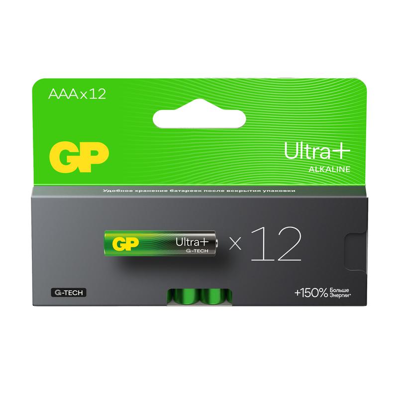 элемент питания алкалиновый aaa/lr03 1.5в ultra plus alkaline g-tech (блист.12шт) gp 622 от BTSprom.by