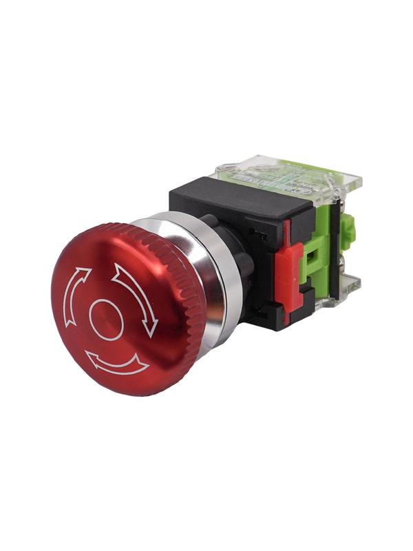 выключатель кнопочный вк30-м11tsc/r/p 1но+1нз гриб с фиксацией 40мм d30мм ip65 красн. электротехник et086979 от BTSprom.by