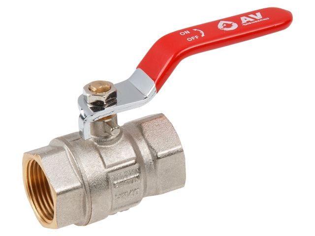 кран шаровый 3/4" вн.-вн. ручка pn40, av engineering (латунь, макс.  40 бар, макс.  110 °с) ave090034 от BTSprom.by
