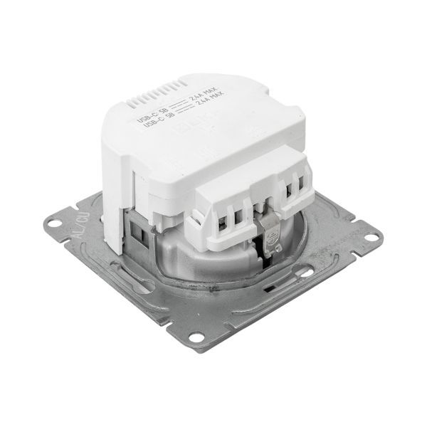  Розетка СП Эпика 16А с 2 USB-C с заземл. защ. шторки механизм алюм. EKF UP1-SOA-111-2USBC фото в каталоге от BTSprom.by