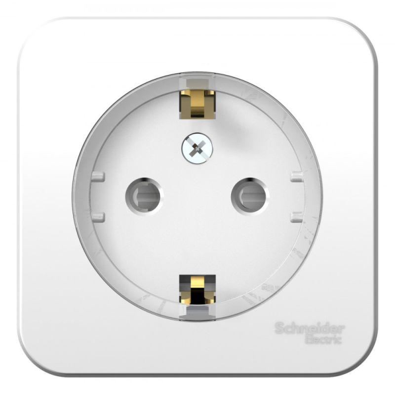 розетка 1-м оп blanca 16а ip20 250в с заземл. защ. шторки с изолир. пластиной (компакт) бел. se blnra111111 от BTSprom.by
