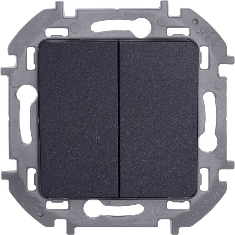  Выключатель 2-кл. Inspiria 10А IP20 250В 10AX механизм антрацит IEK 673623 фото в каталоге от BTSprom.by