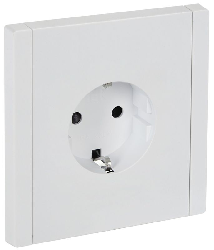 розетка сп forte&piano fp215 16а с заземл. защ. шторки винт. крепл. бел. iek fp-r14-16-k01 от BTSprom.by