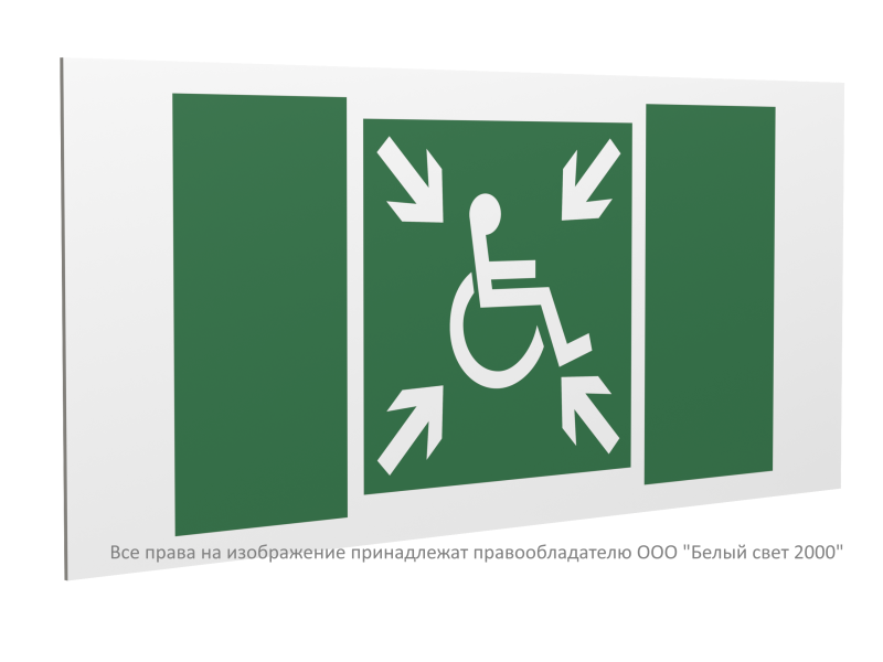 знак безопасности ps-40206.e65 "пункт (место) сбора мгн (безопасная зона мгн)" белый свет a20628 от BTSprom.by