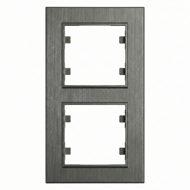 рамка 2-м вертикальная karea line дым. makel 86050707 от BTSprom.by