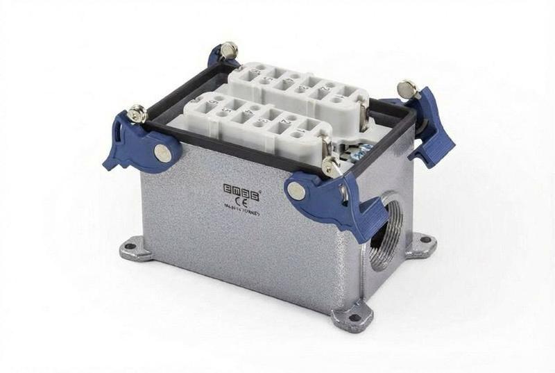 розетка 4-фиксатора боковой ввод 12 полюсов 35а emas ebm612pd14 от BTSprom.by