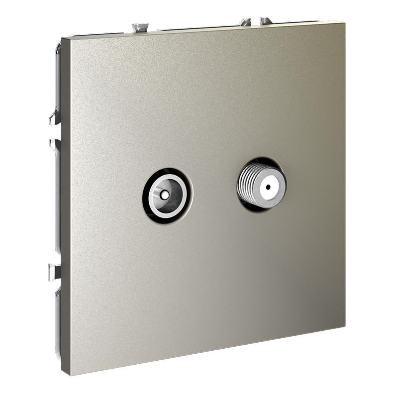  Розетка телевизионная оконечная TV + SAT 2-м СП S70 механизм шелк Voltum VLS060404 фото в каталоге от BTSprom.by