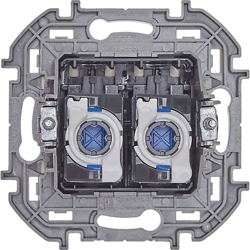  Розетка компьютерная 2-м Inspiria RJ45 кат.6 UTP механизм сл. кость IEK 673841 фото в каталоге от BTSprom.by