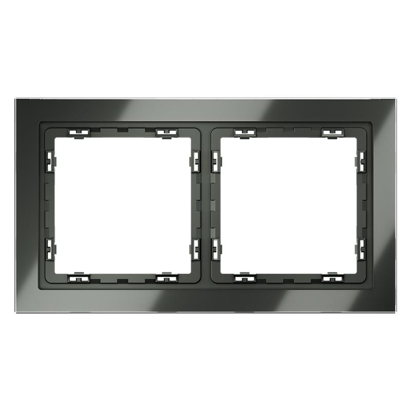  Рамка 2-м S70 стеклян. титан Voltum VLS110206 фото в каталоге от BTSprom.by