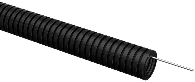 труба гофрированная пвх d25мм с протяжкой черн. (уп.50м) elasta iek et-tg21-121-025-050-k02 от BTSprom.by