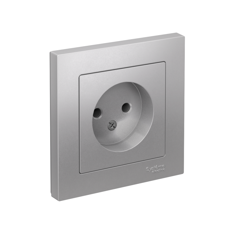 розетка 1-м сп atlasdesign 16а ip20 без заземл. в сборе алюм. se atn000340 от BTSprom.by