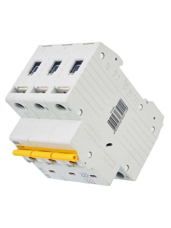  Выключатель автоматический модульный 3п C 6А 6кА ВА47-60M KARAT IEK MVA31-3-006-C фото в каталоге от BTSprom.by