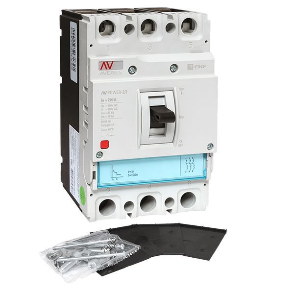  Выключатель автоматический 200А 80кА AV POWER-2/3 TR AVERES EKF mccb-23-200H-TR-av фото в каталоге от BTSprom.by