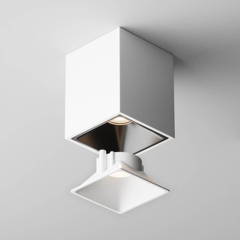  Рамка-отражатель декоративная для светильников Alfa LED бел. Maytoni Ring8-10W-SQ-W фото в каталоге от BTSprom.by