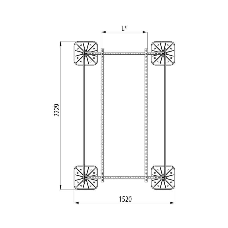  Конструкция опорная для установки оборудования TECHNORAPTOR FOOT 1200х2000 тип 1 HD КМ TR0219 фото в каталоге от BTSprom.by