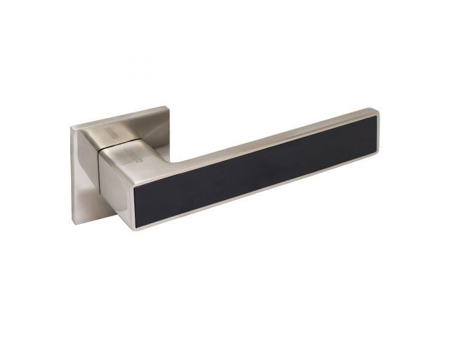 ручка дверная аллюр арт "лана" sn/bl (86815) мат.никель/черный защит.пленка (узк) 13799 от BTSprom.by