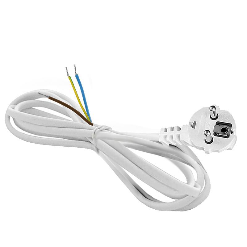 шнур сетевой с вилкой 2м с заземл. 16а пвс 3х1.5 бел. domtok 2783 от BTSprom.by