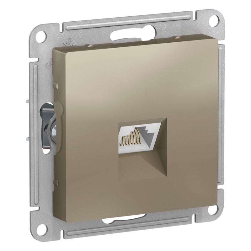 розетка компьютерная atlasdesign rj45 кат.6a механизм шампань se atn000586 от BTSprom.by