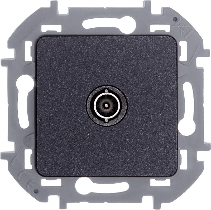  Розетка телевизионная оконечная TV Inspiria 10дБ 5-862мГц механизм антрацит IEK 673873 фото в каталоге от BTSprom.by