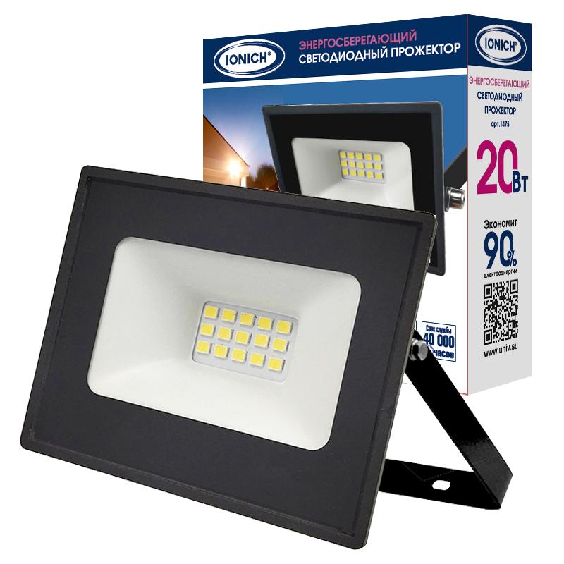 прожектор светодиодный iflsled-dob- 20-865-bl-ip65 ionich 1475 от BTSprom.by