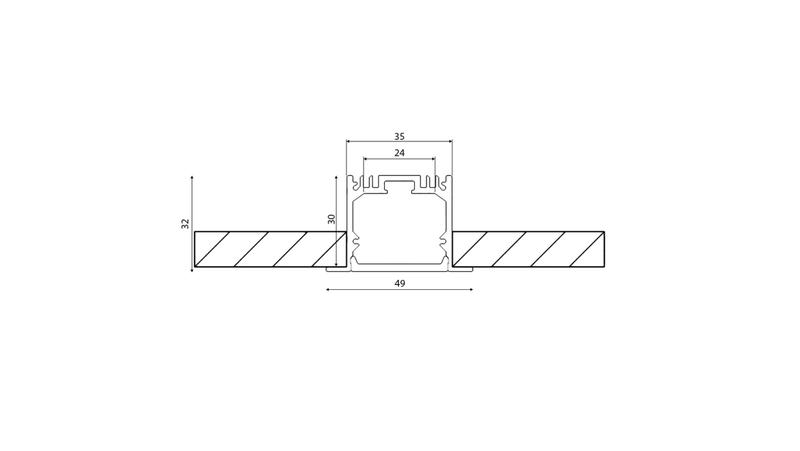  Профиль встраиваемый LE.4932-R алюм. DesignLed 00-00010356 фото в каталоге от BTSprom.by