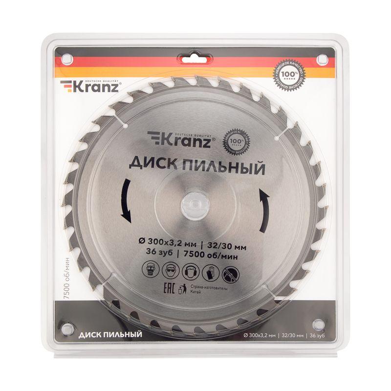  Диск пильный 300мм х36зуб х32/30мм Kranz KR-92-0132 фото в каталоге от BTSprom.by