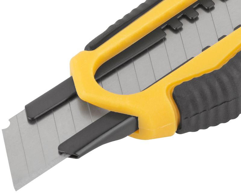  Нож технический 18мм усиленный прорезиненный 2-х сторонняя автофиксация FIT 10248 фото в каталоге от BTSprom.by