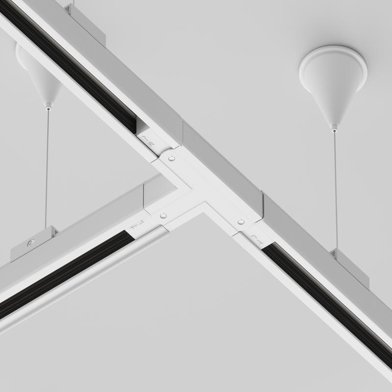  Коннектор Т-образный лев. Trinity бел. Voltega TRA-VGL005CT-31W-L фото в каталоге от BTSprom.by