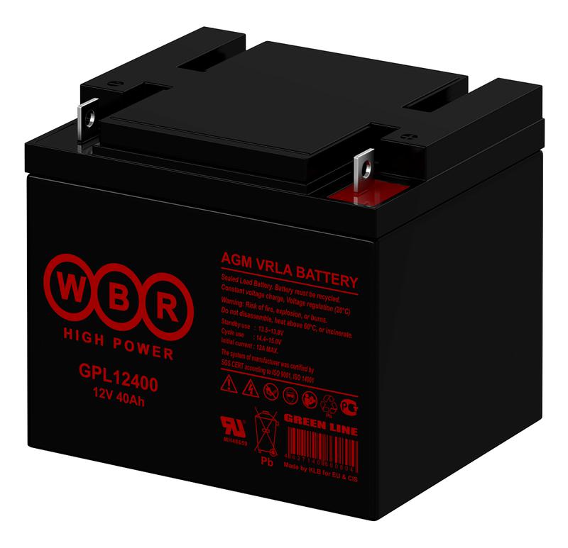 Аккумулятор 12В 40А.ч WBR GPL12400 WBR фото в каталоге от BTSprom.by