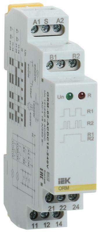 реле импульсное orm 2 конт. 12-240в ac/dc iek orm-02-acdc12-240v от BTSprom.by