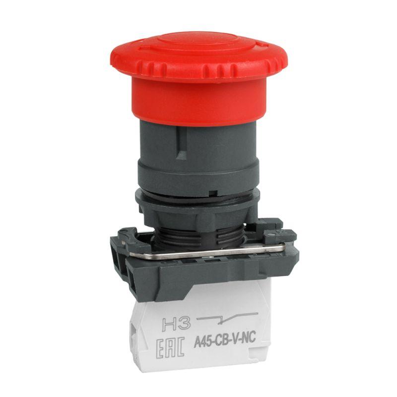 кнопка аварийного останова optisignal d22 c5-estr-11 пластик 1но+1нз возврат поворотом xb5as8445 кэаз 332193 от BTSprom.by