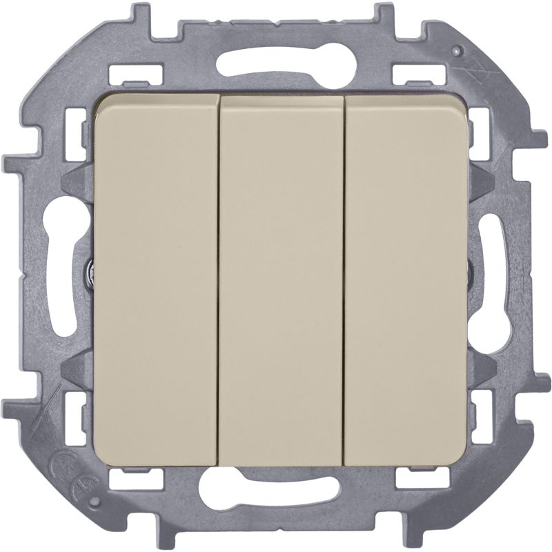  Выключатель 3-кл. Inspiria 10АХ 250В винтов. зажимы сл. кость IEK 673541 фото в каталоге от BTSprom.by