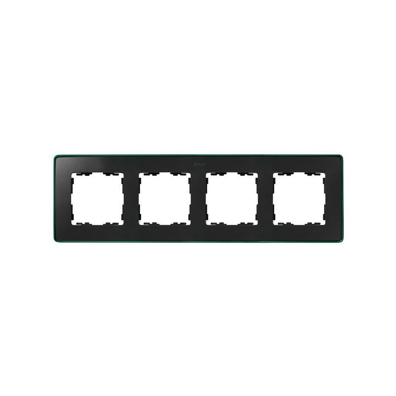 рамка 4-м simon82 detail графит; основание зел. simon 8201640-250 от BTSprom.by