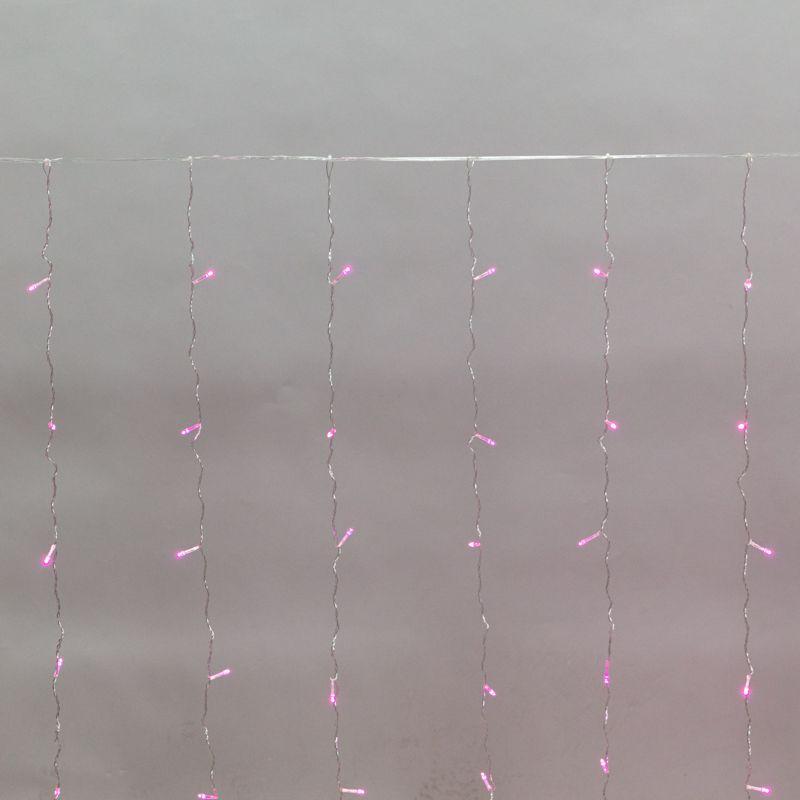 гирлянда светодиодная "светодиодный дождь" 3х2м led роз. 12вт 230в ip20 свечение с динамикой прозр. провод neon-night 235-097 от BTSprom.by