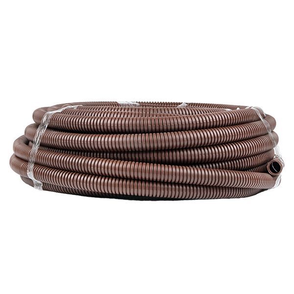 труба гофрированная пвх d25мм с протяжкой темн. дерево (уп.25м) plast proxima ekf tg-z-25d от BTSprom.by